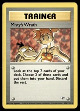 Misty's Wrath Uncommon Unlimited Gym Heroes 114/132 NM Pokémon TCG