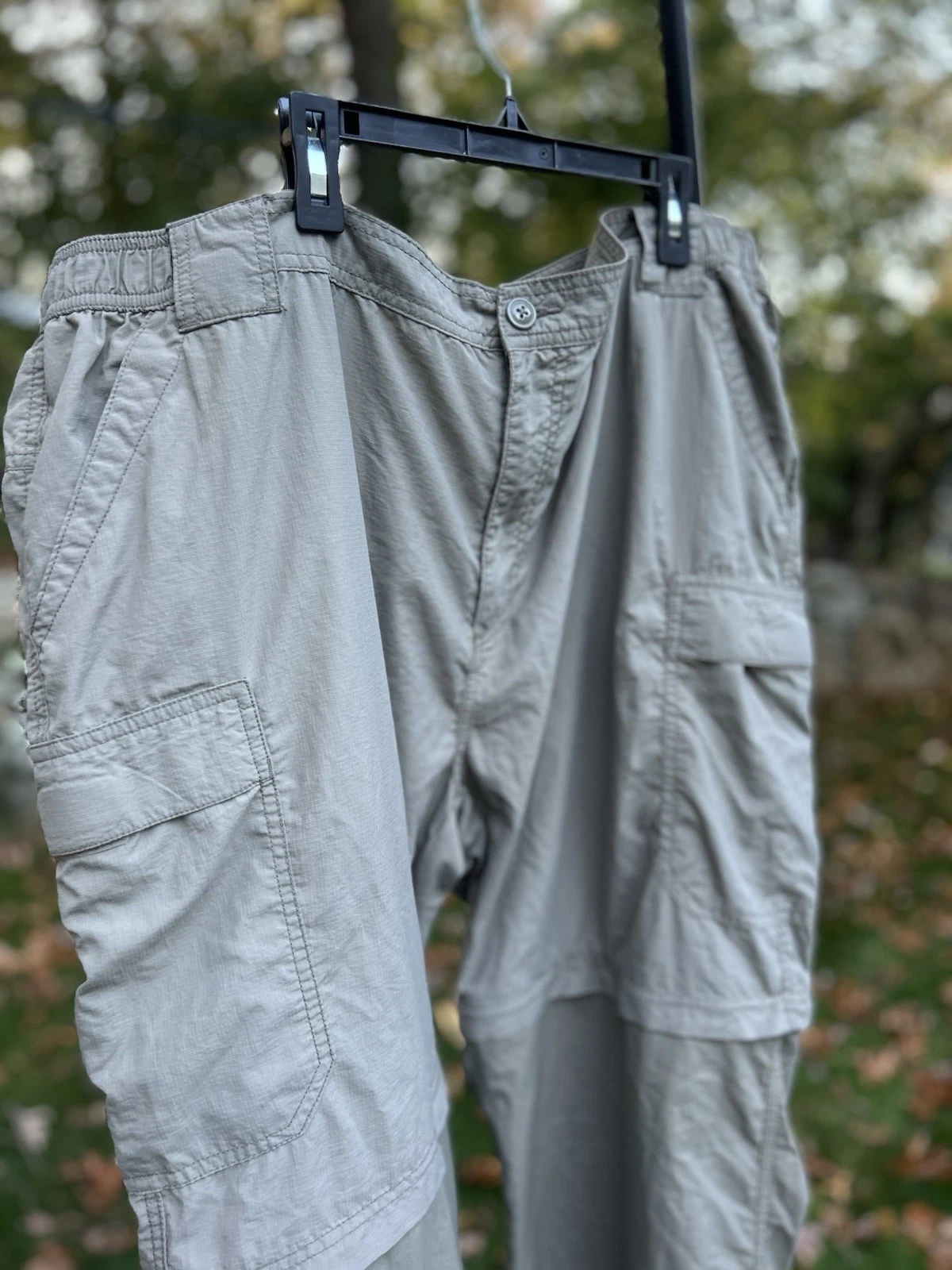 Mountain Club Men’s Convertible Cargo Pants 42x32 Beige Zip Off Hiking Outdoor