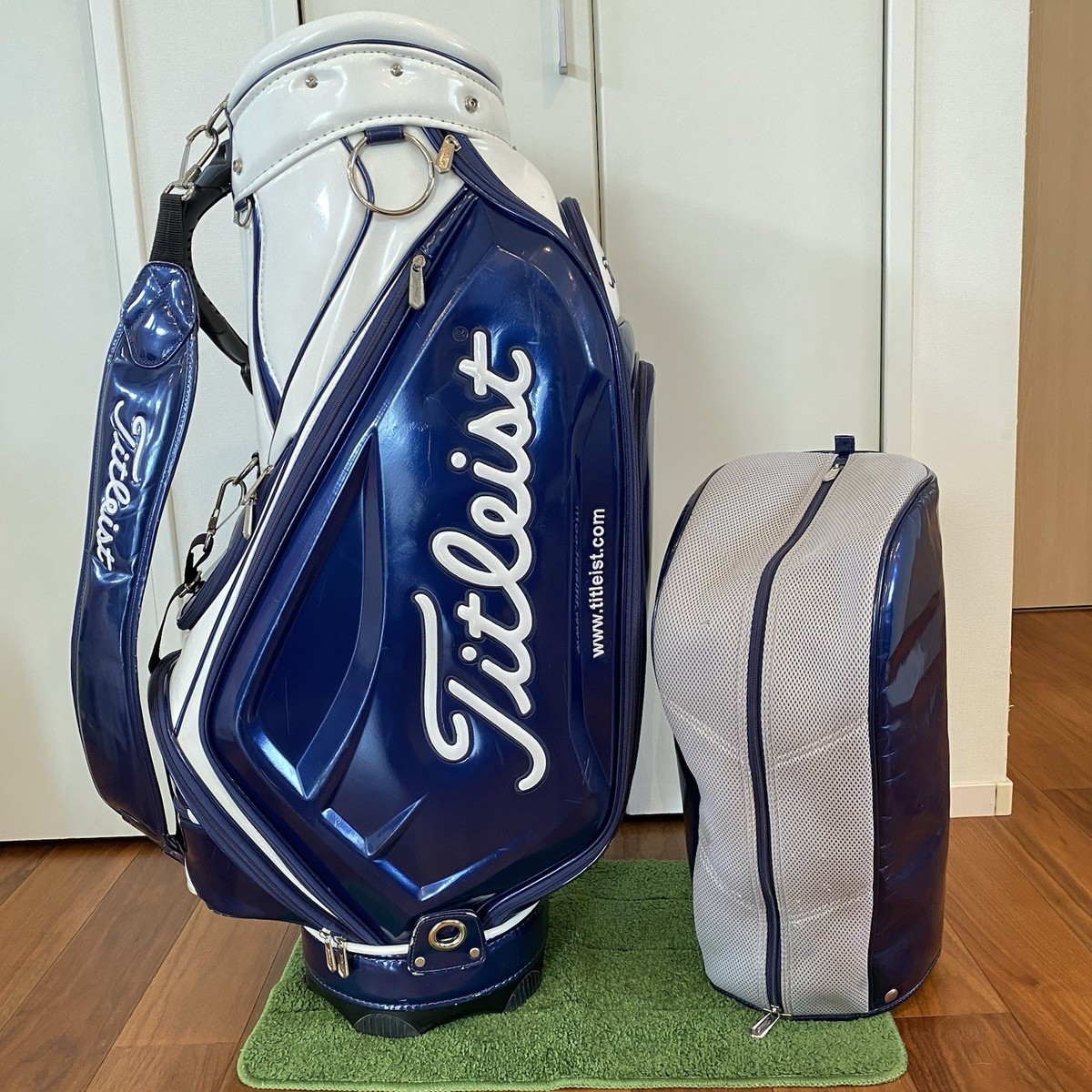 Titleist enamel navy/white cart bag golf carry caddy bag rare