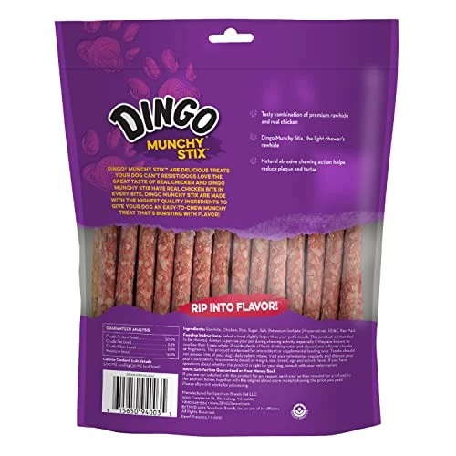 Masticables para perros Dingo Non-China Munchy Stix para todos los perros, 50 unidades Foto 2 de 4