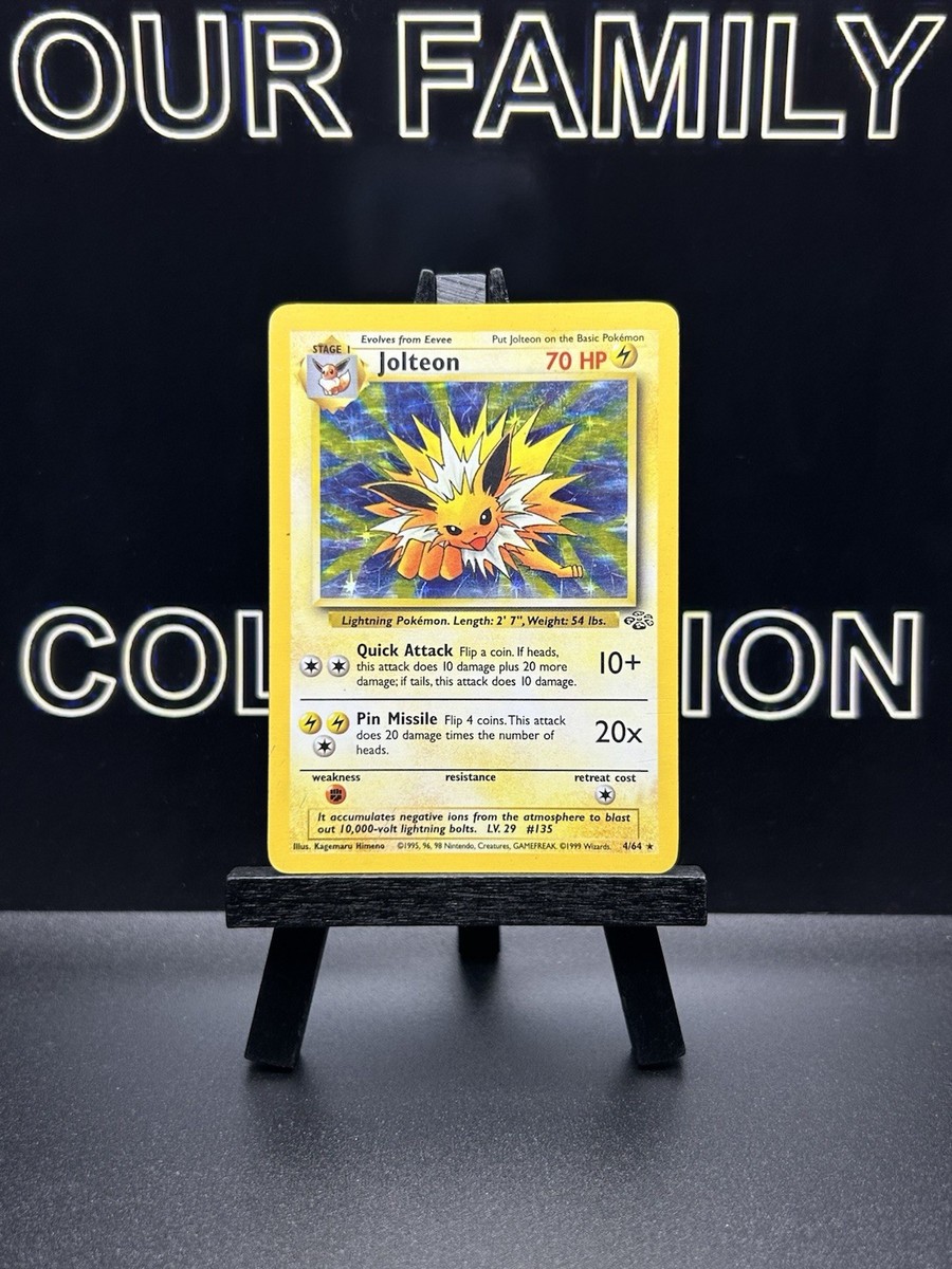 Jolteon 4/64 Jungle Unlimited - Holo Rare - WOTC - Pokemon Vintage