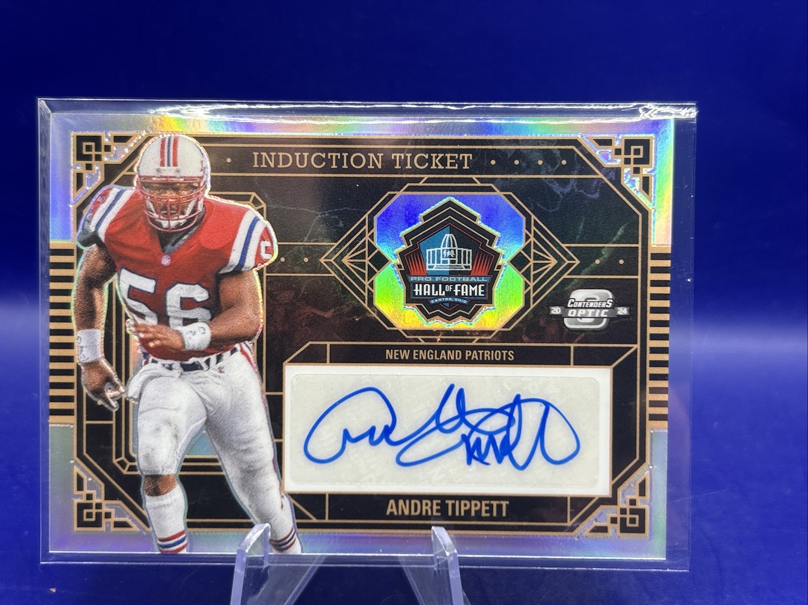 Andre Tippett AUTO /25 HOF Ticket - 2024 Panini Contenders Optic - Patriots