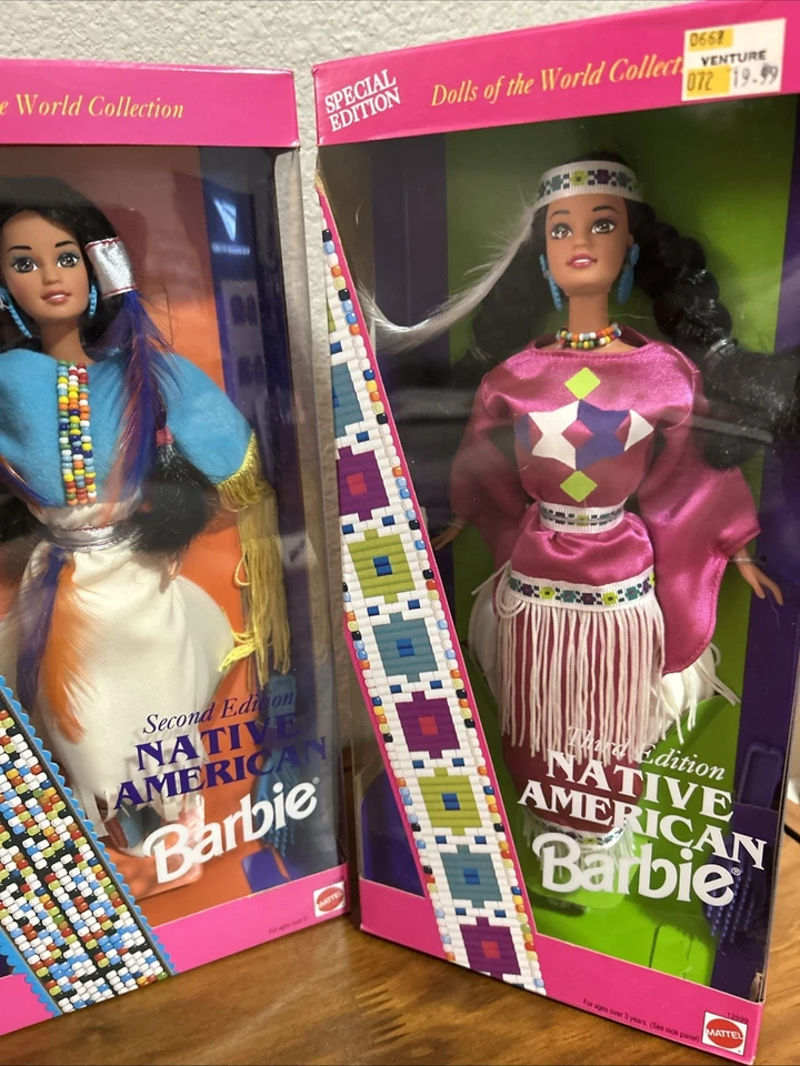 Vtg Lot of 3 Native American Barbie Dolls of World Mattel 1992-1994~MIB~MUST SEE - Image 4 of 4