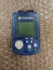 Sega Dreamcast Clear Blue VMU OEM Visual Memory Unit TESTED WORK
