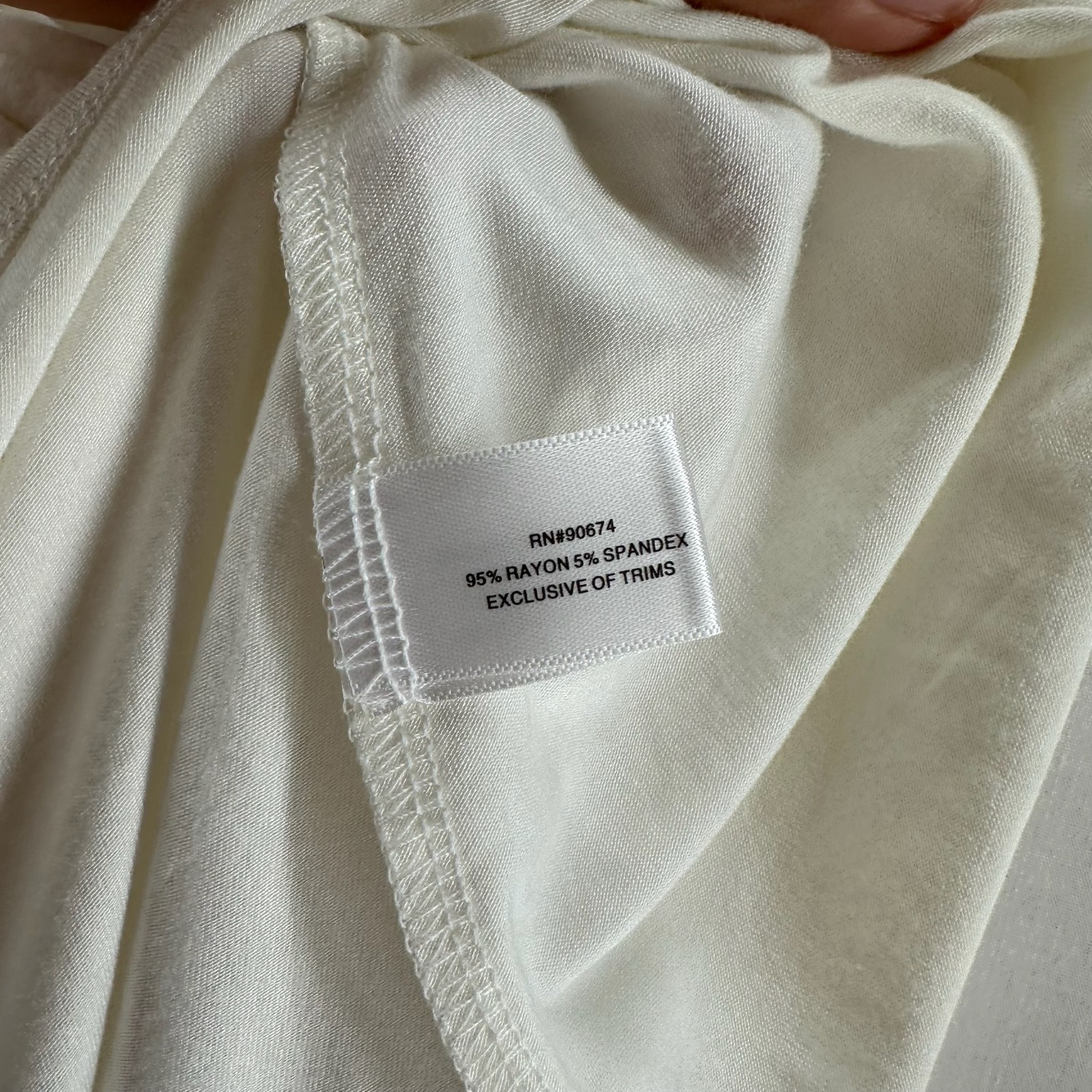 Boston Proper Top S Floral Applique Plunge Ruched Empire Waist Sleeveless Ivory