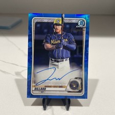 2020 Bowman Chrome Sapphire Prospects Autographs Thomas Dillard Blue Refractor