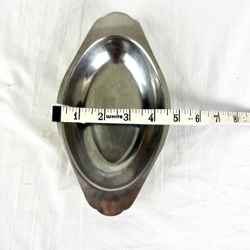 Vintage Brand Ware 5 Individual Stainless Steel Oval Dishes Oven Dishwasher - Picture 6 of 9