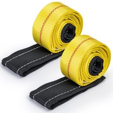 2" x 6.6Ft Heavy Duty Lifting Straps 2-Pack - 9400LB Capacity Recovery  Tr...