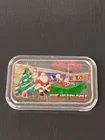 1 Oz .999 Art Bar THE North Pole Santa Club Christmas ENAMELED Locker Mint #936