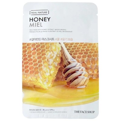 The Face Shop Real Nature, Tuchmaske mit Honig - 20 g