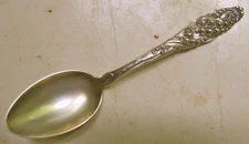 Alvin LILY OF THE VALLEY Sterling Teaspoon Floral Series 1910 No Mono Gold Wash