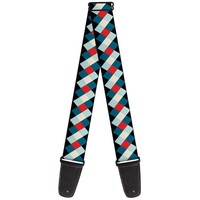 Guitar Strap - Diamond Plaid Blues/Khaki/Red (Us Import) Acc Neu