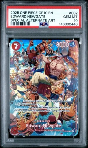One Piece - Edward.Newgate SP ST15-002 Alt Art OP-10 Royal Blood English PSA 10