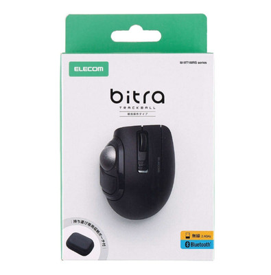 ELECOM Bitra Trackball Maus M-MT1MRSABK USB Wireless/Bluetooth 5 Tasten Japan