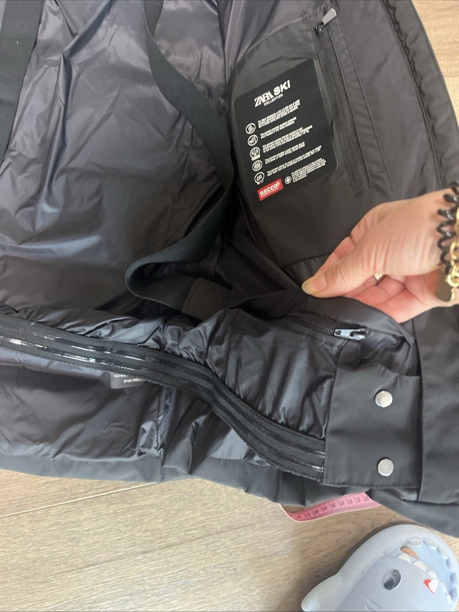 ZARA ウォーター＆ウィンドプルーフ SKI COLLECTION 黒　S NWT ZARA Black DOWN JACKET SKI COLLECTION WINDPROOF