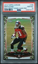 2014 Topps Chrome Mike Evans Camo Refractor Rookie RC #/499 Buccaneers PSA 10