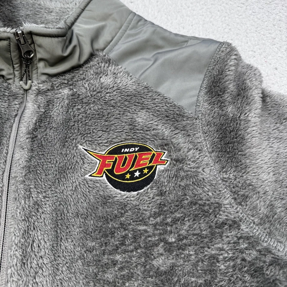 Indy Fuel Jacket Womens Large Gray Hockey Fleece Full Zip Embroidered Logo ECHL - Image 3 of 4