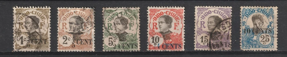 Indochina: Lote 2 - Franqueo (1892-1923 - F/VF - MH y U) 2025 Scott C. V. $28,35 Foto 4 de 4