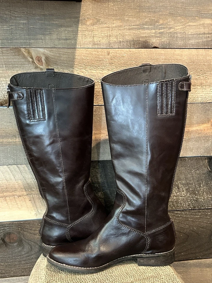 Botas de montar Matisse Yorker hasta la rodilla de cuero negro con cremallera ecuestres 9M usadas en excelente estado Foto 4 de 4