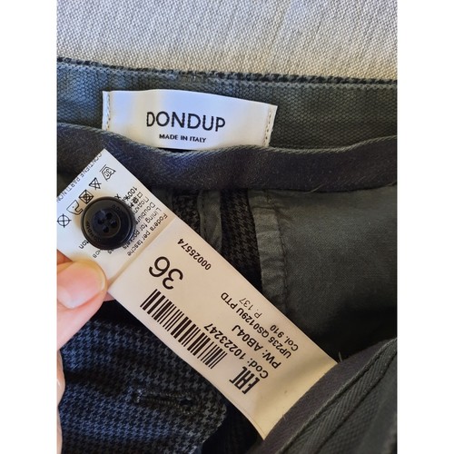 Dondup Men's 36 Herringbone Stretch Dress Pants Snap Button Zip Fly Cotton Blend - Picture 5 of 8