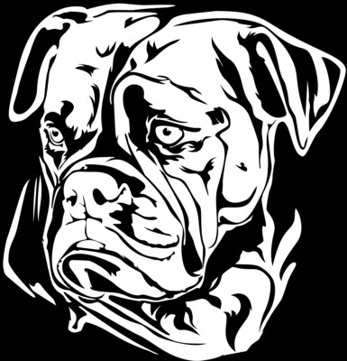OLD ENGLISH BULLDOG Aufkleber - Autoaufkleber - Old English Bulldog Kopf #37-W