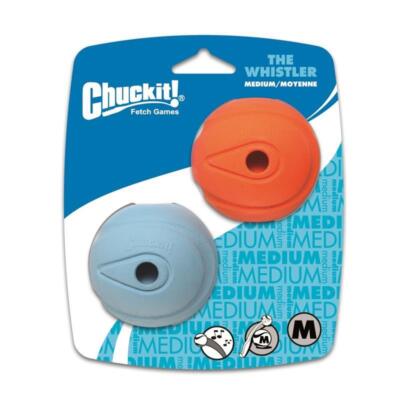 Chuckit! Whistler Balls medium 2Stk. Ø 6,5cm sehr robuster Ball pfeifend