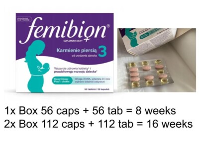 FEMIBION 3 Folsäure DHA  56caps +56 tabs Vitamine Metafolin für schwangere Fraue