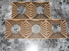 45 COMPANY SLEEVES. LOT OF FIVE COLUMBIA, BLACK BASE.