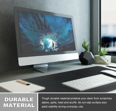 Twocorn Large Desk Pad - PU Leather, Non-Slip, Waterproof Mouse Pad & Desk Protector (31.5" X 15.7")