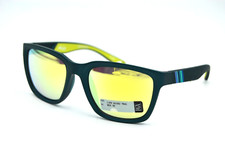 Foster Grant Sun Luv "LIFE ROCKS" Teal  Yellow Mirror Lens Sunglasses 100 UV