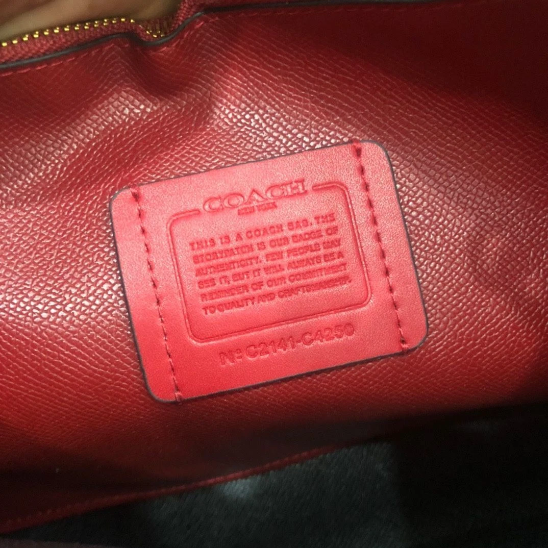 Borsa Coach Mollie Tote 25 C4250 2WAY PVC Tela Pelle Nero x Marrone Outlet Nuova