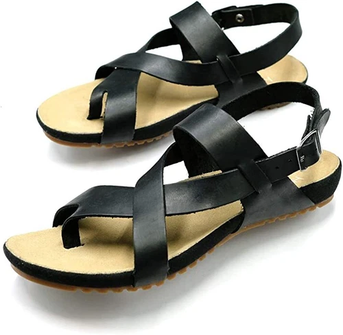 Harssidanzar Men's Genuine Leather Sandals
