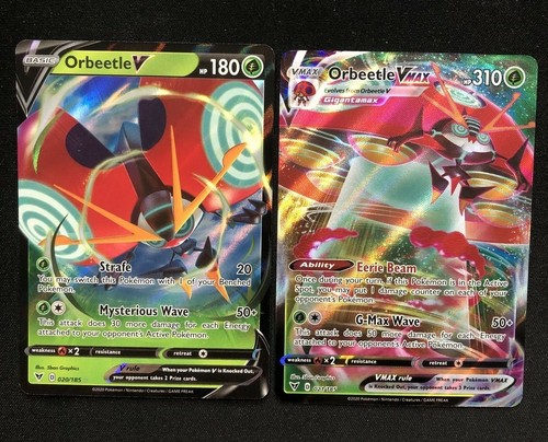 Tarjeta holográfica Pokemon TCG Vivid Voltage ORBEETLE V/VMAX 020-021/185 - Imagen 1 de 4