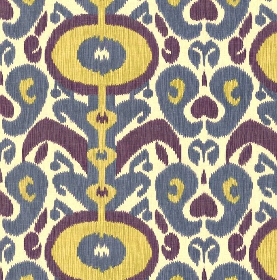 Braemore Ikat IRIS Purple Home Decor Drapery Upholstery Sewing Fabric 33" Length - Image 2 of 4