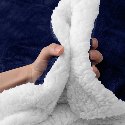 480 GSM Heavy Sherpa Fleece Blanket Soft Warm Sofa Bed Throw Faux Fur Blanket UK - Picture 93 of 132