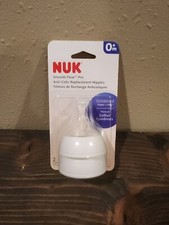 NUK Smooth Flow Pro Anti-Colic Replacement Nipples, 0 Months, Silicon,Pack of 2