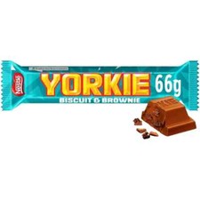 Yorkie Duo Biscuit & Brownie Flavour Milk Chocolate Bar 66g-New Limited Edition