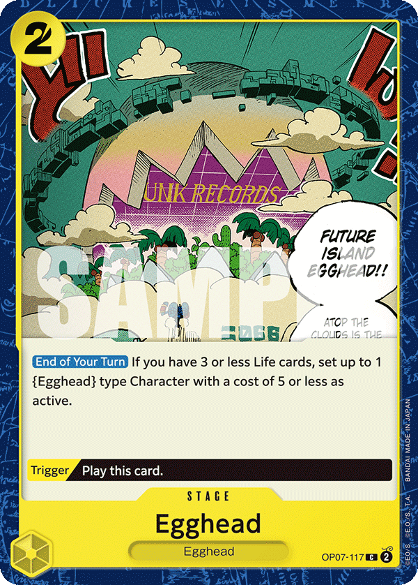 OP07-117 One Piece Card Game TCG Egghead (C) Stage Yellow