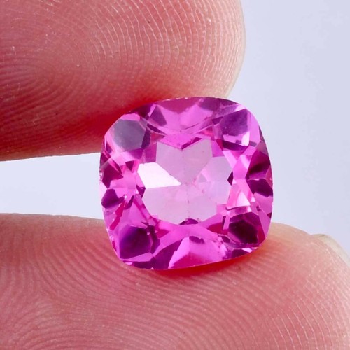 8.60 Ct Natural Royal Pink Ceylon Sapphire Cushion Cut Loose Gemstone Certified - Picture 3 of 6