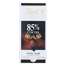 Lindt Chocolate Bar - Dark Chocolate - 85 Percent Cocoa - Extra Dark - 3.5 oz...