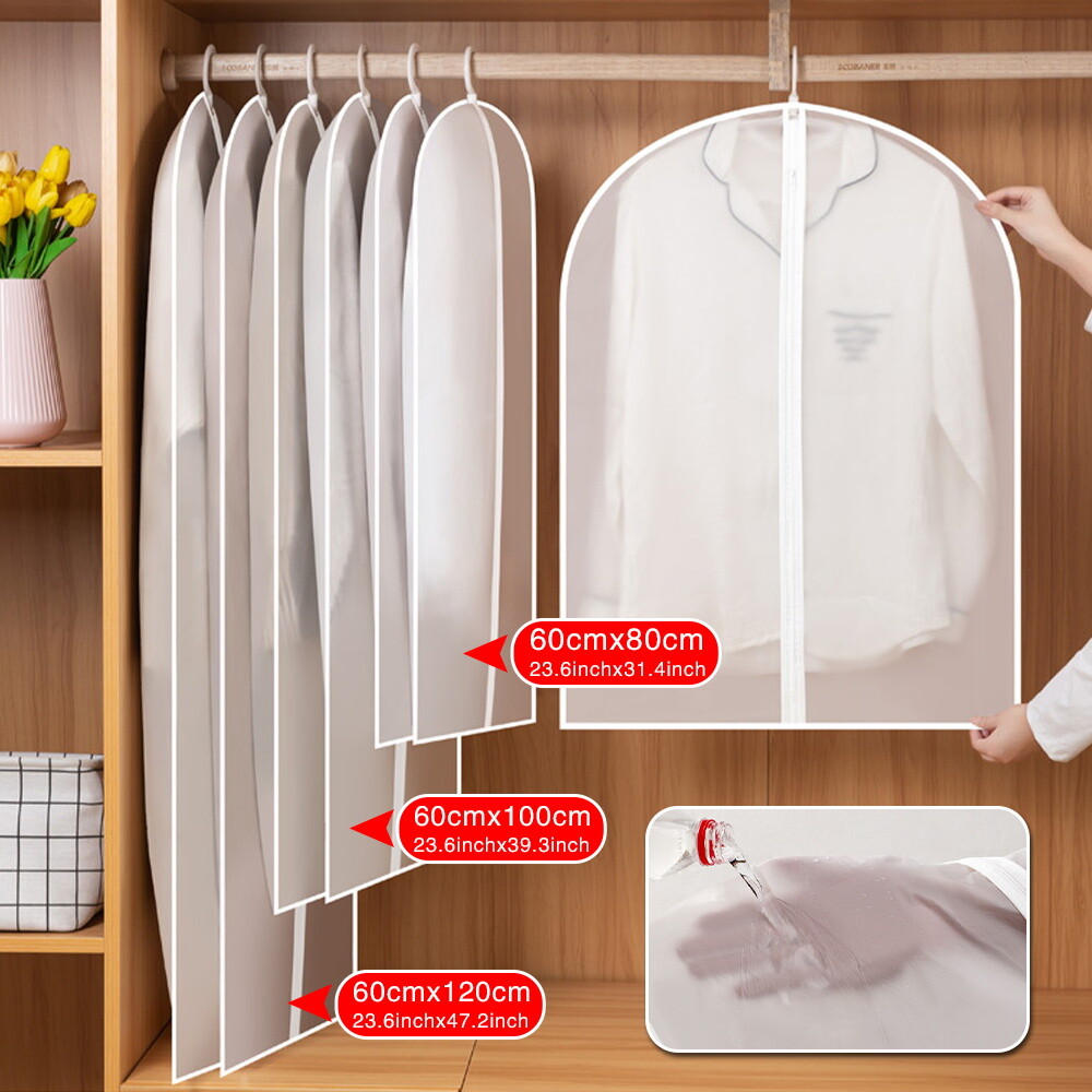 5 piezas Ropa Cubierta Abrigo Traje Vestido Protector Colgantes Prendas Armario Reino Unido