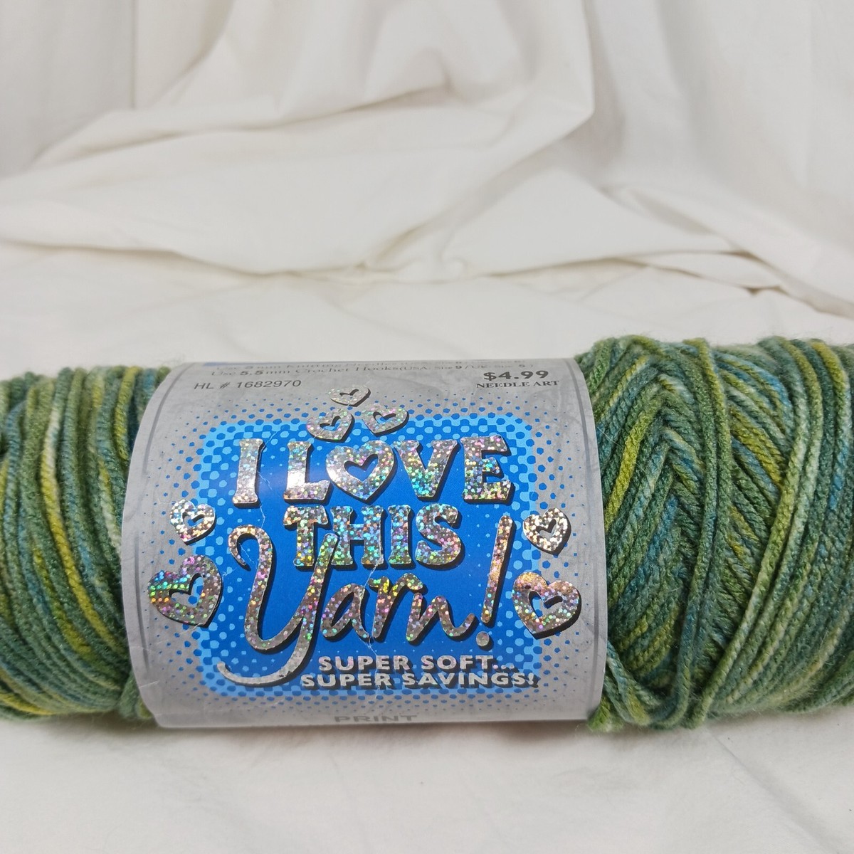 I Love This Yarn #474 Dappled Wheat Green Gradient Acrylic 1 Skein