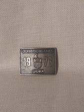 1976 Olympic Games U.S.A Bergamot Brass Works Belt Buckle Vtg Unique Look