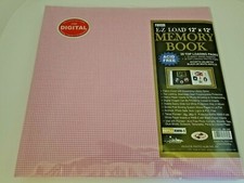 Pioneer E-Z Load MEMORY SCRAPBOOK Baby Album 12x12 Pink Gingham Fabric