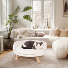 Cat Puppy Pet Sofa Indoor Dog Chair Bed Cushion Couch Lounger Kennel Soft Flush