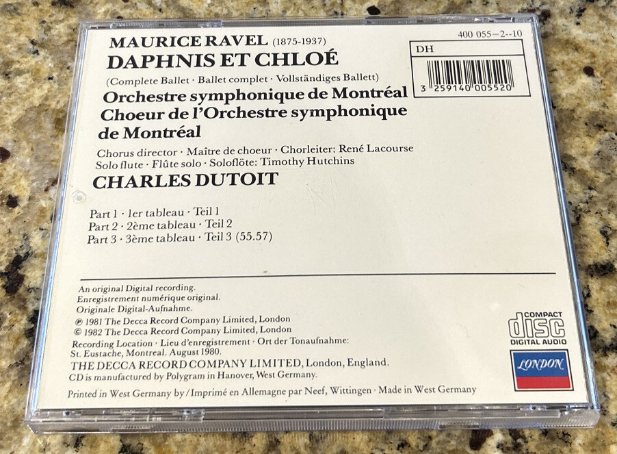 【中古】 Daphnis Et Chloe / Ravel Amazon.co.jp: Daphnis Et Chloe: ミュージック