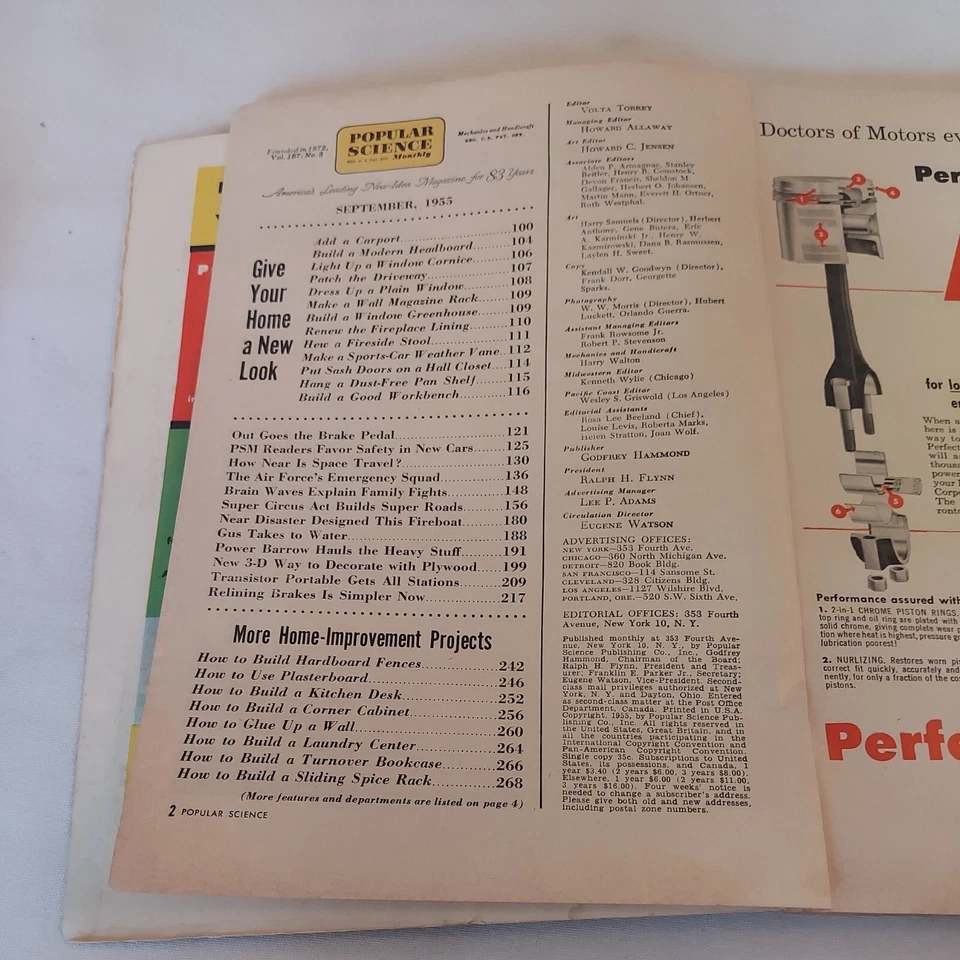 1955 September, Popular Science Monthly Magazine, Build Super Roads (MH417) Foto 2 de 3