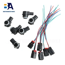 6PCS Parking Aid Sensor & Connector for 2016-2018 Dodge Ram 1500 2500 1EW63RXFAA