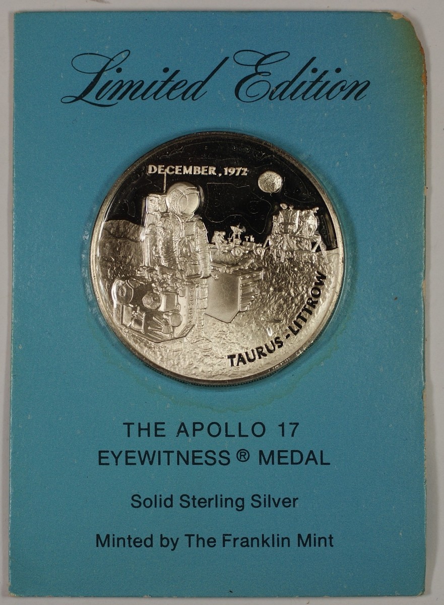 The Apollo 17 Eyewitness Proof Solid Sterling Silver Minted by the