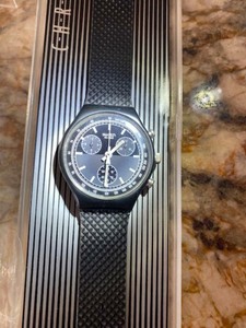swatch chrono black